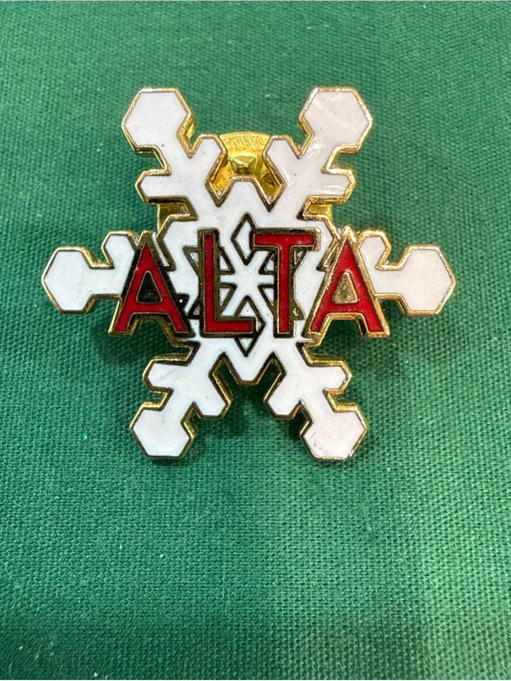 VTG Alta Utah Ski Resort Snowflake Souvenir Logo Pin. 15E